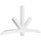 Ekena Millwork Alberta Architectural Grade PVC Gable Bracket, 108"W x 54"H x 6"D x 6"F, 12/12 Pitch GBP108X54X0606ALB00 - alternate 1